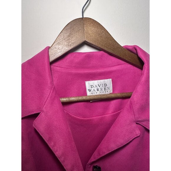 David Warren New York Vintage Magenta Blazer – Black Square Button Statement Jac - Picture 6 of 9